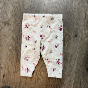 Carter's Floral Baby Leggings - Cream and Pink